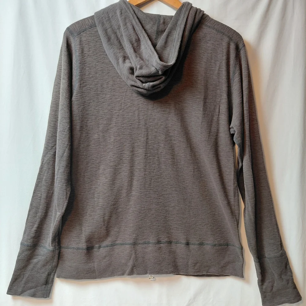 Wings + Horns Hooded‎ Dark Gray Zip-Up Jacket 100% Cotton Men's Size Medium